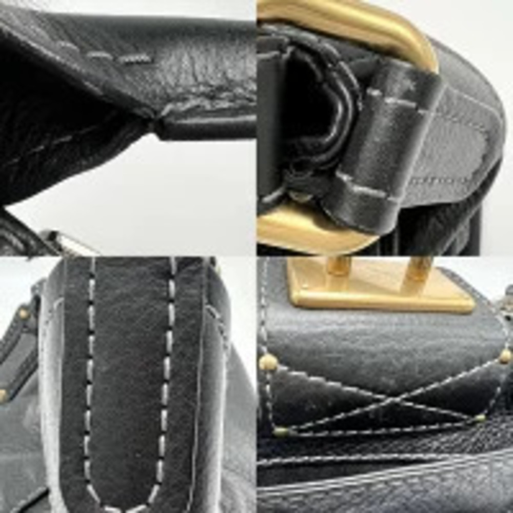 Chloe Paddington Handbag Shoulder Bag Leather Black Gold - Picture 8 of 10